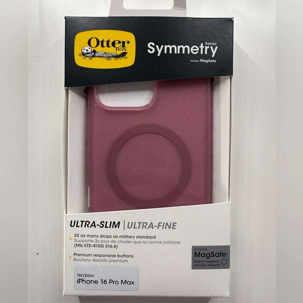 OtterBox Symmetry MagSafe Case for iPhone 16 Pro Max - Glitter Pink